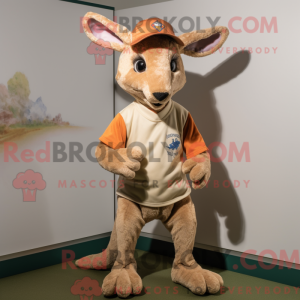 Mascot character of a Tan...