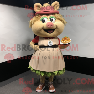 Mascottefiguur van een...