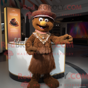 Mascot character of a Brown...
