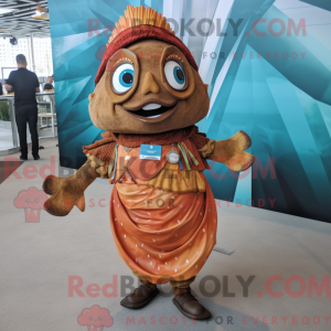Mascot character of a Brown...