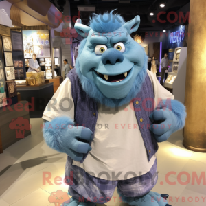 Maskottchen eines blauen...