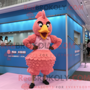 Mascot character of a Pink...