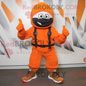Maskotfigur af en Orange...