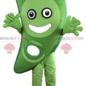 Mascote de frutas vegetais verdes muito sorridente -