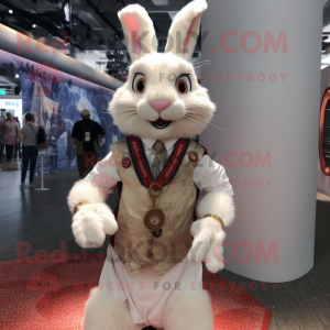 Mascotte de Lapin Blanc...