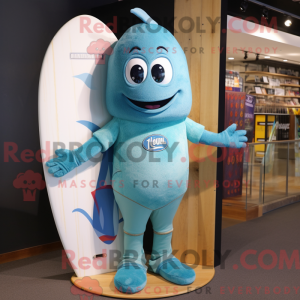 Mascot character of a Teal...