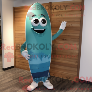 Mascot character of a Teal...