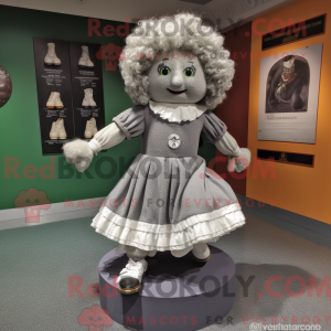 Mascot karakter van grijze...