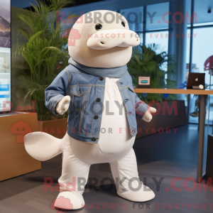 Mascot character of a Beige...