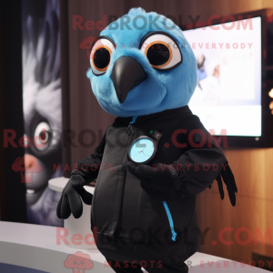 Mascot character of a Cyan...