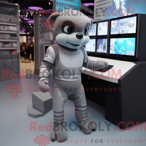 Mascot character of a Gray...