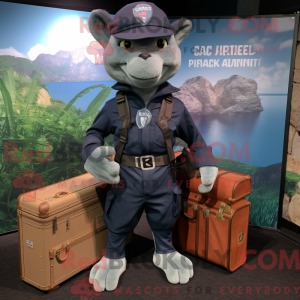 Mascot character of a Navy...