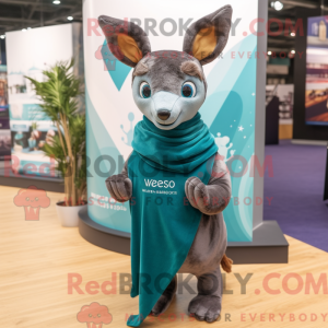 Mascot character of a Teal...