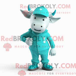Mascot character of a Cyan...