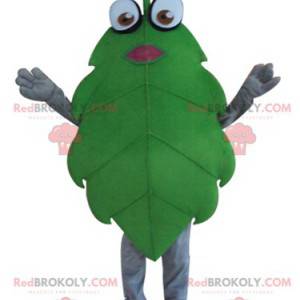 Mascotte de feuille verte géante et rigolote - Redbrokoly.com