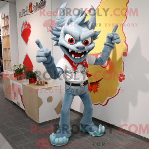 Mascot character of a Gray...