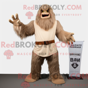 Mascot character of a Beige...