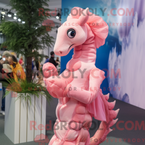 Mascot character of a Pink...