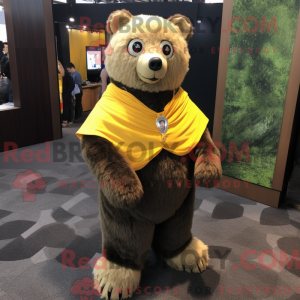 Personaje mascota de un oso...