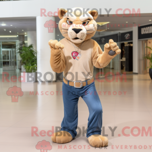 Mascot karakter van een Tan...