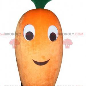 Gigantyczna pomarańczowa i zielona maskotka marchewki -