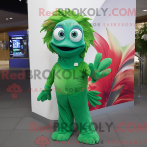 Mascot character of a Green...