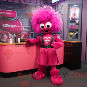 Máscara de cor magenta...