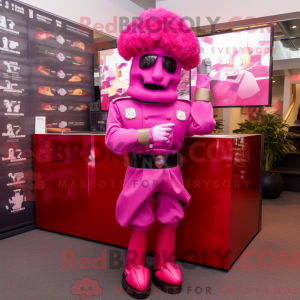 Máscara de cor magenta...