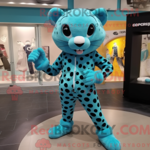 Mascot character of a Cyan...