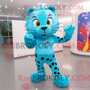 Máscara de leopardo ciano...