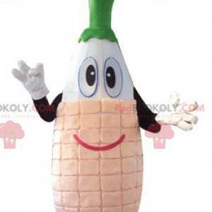 Leek mascot white pink and green vegetable - Redbrokoly.com