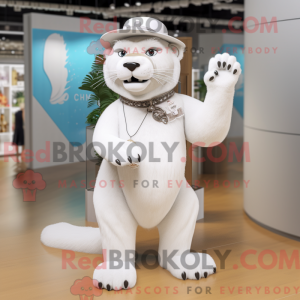 Mascot character of a White...