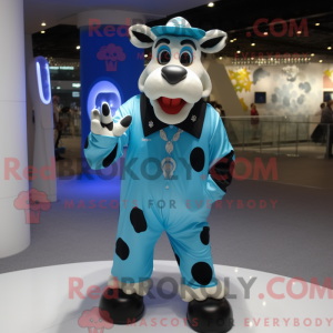 Mascot character of a Cyan...