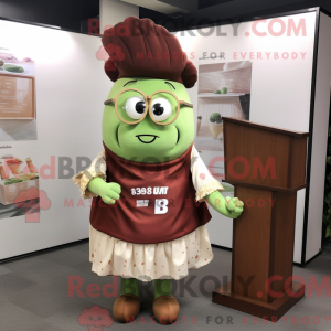 Mascot character of a Brown...