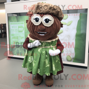 Mascot character of a Brown...