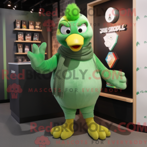 Mascot character of a Green...