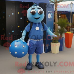 Mascot character of a Blue...