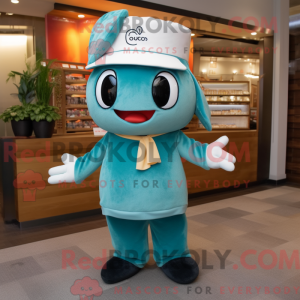 Mascot character of a Teal...