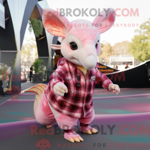 Mascot character of a Pink...