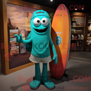 Mascot character of a Teal...
