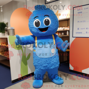 Maskot karakter af en Blue...