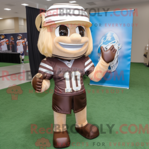 Mascot character of a Brown...