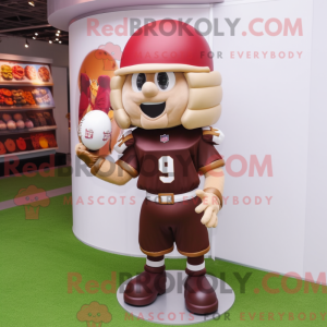 Mascot character of a Brown...