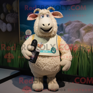 Mascot character of a Beige...