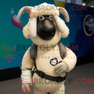 Mascot character of a Beige...