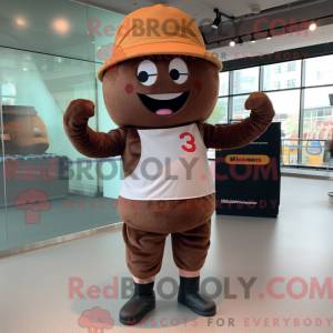 Mascot character of a Brown...