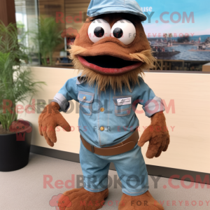Mascot character of a Brown...