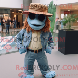 Personaje mascota de un pez...