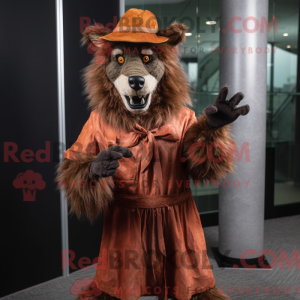 Maskottchen eines rostroten...