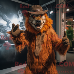 Maskottchen eines rostroten...